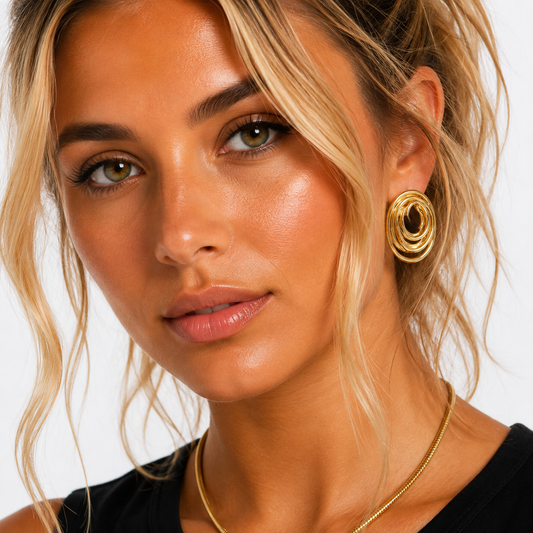 Oval Spiral Gold