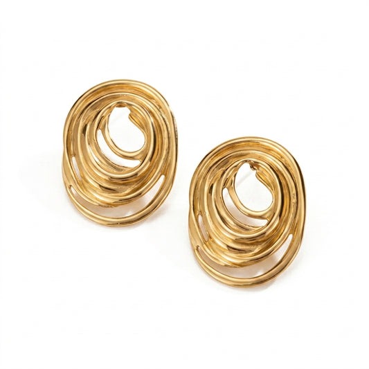 Oval Spiral Gold